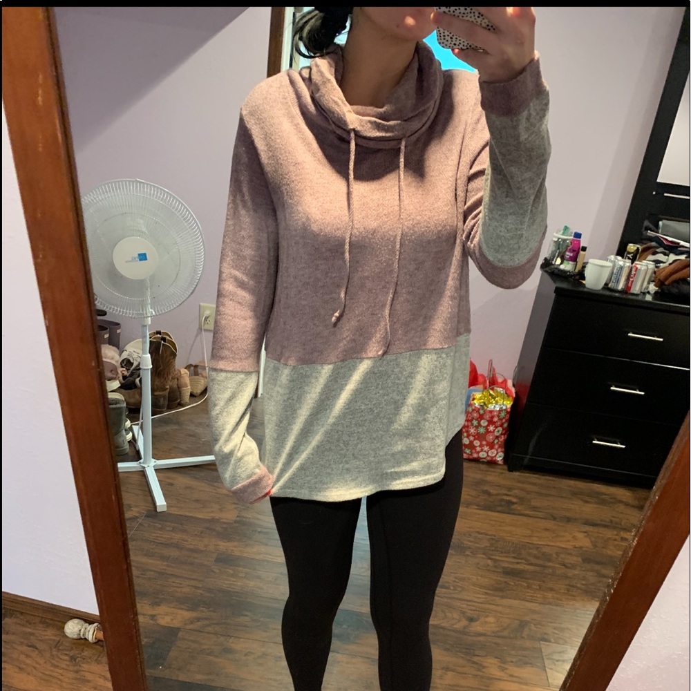 Purple and grey sweatshirt